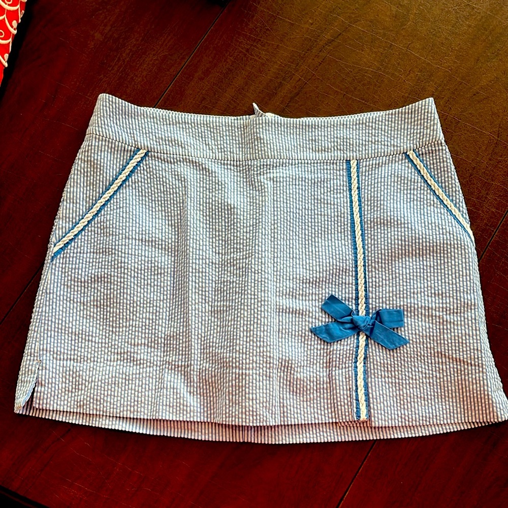 Lilly Pulitzer cotton blue striped skort